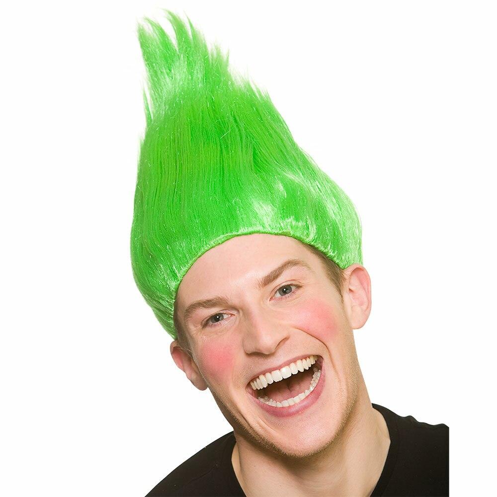 Troll Wig Adults Fancy Dress Party Halloween Costume Gnome Green