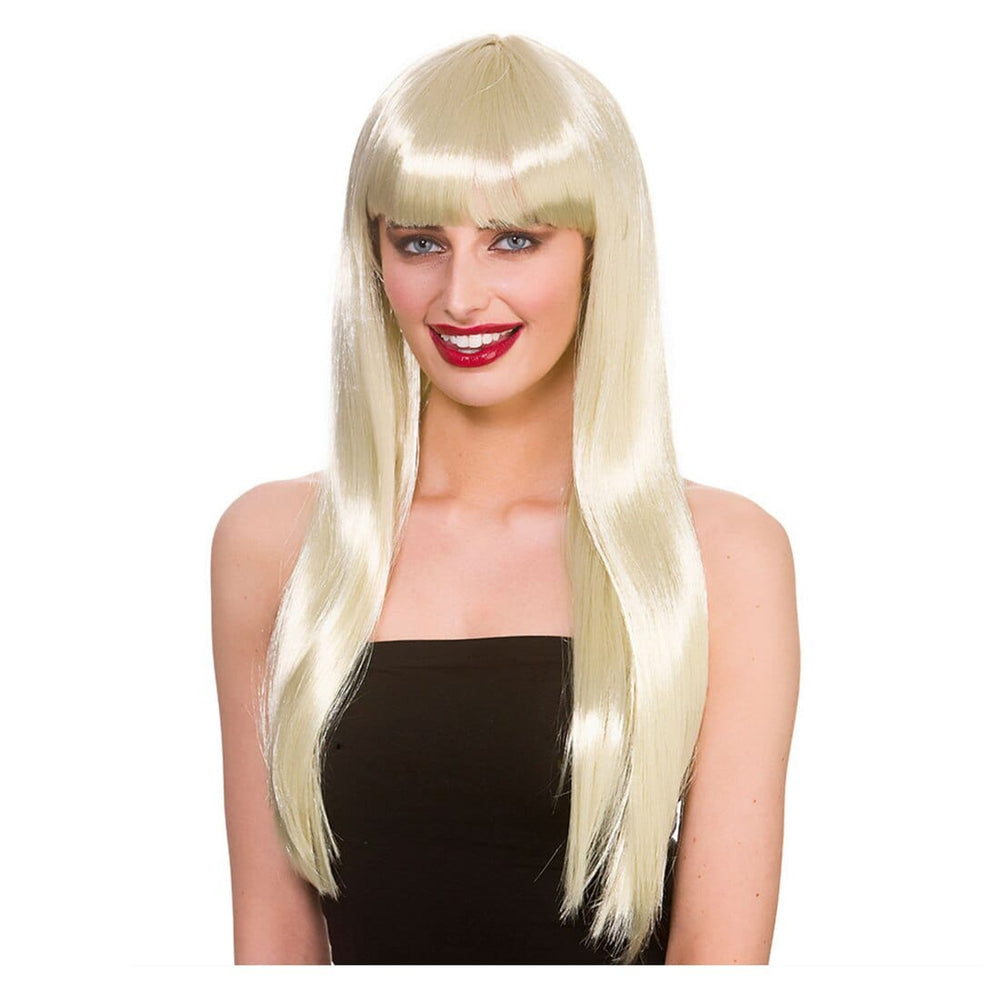 Fantasy Wig Long Hair Fringe Fancy Dress Halloween Party Blonde