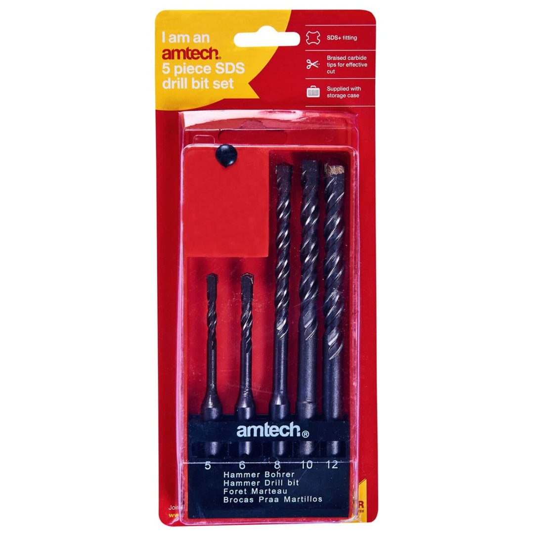 Amtech 5 Piece SDS Drill Bit Set Storage Case