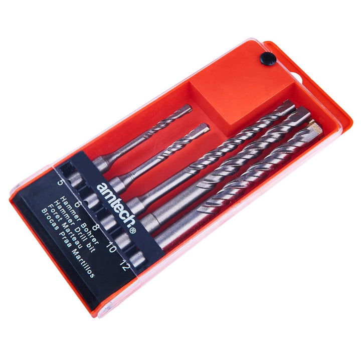 Amtech 5 Piece SDS Drill Bit Set Storage Case