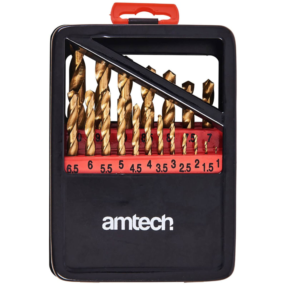 Amtech 19 Piece Titanium Coated Drill Bit Set