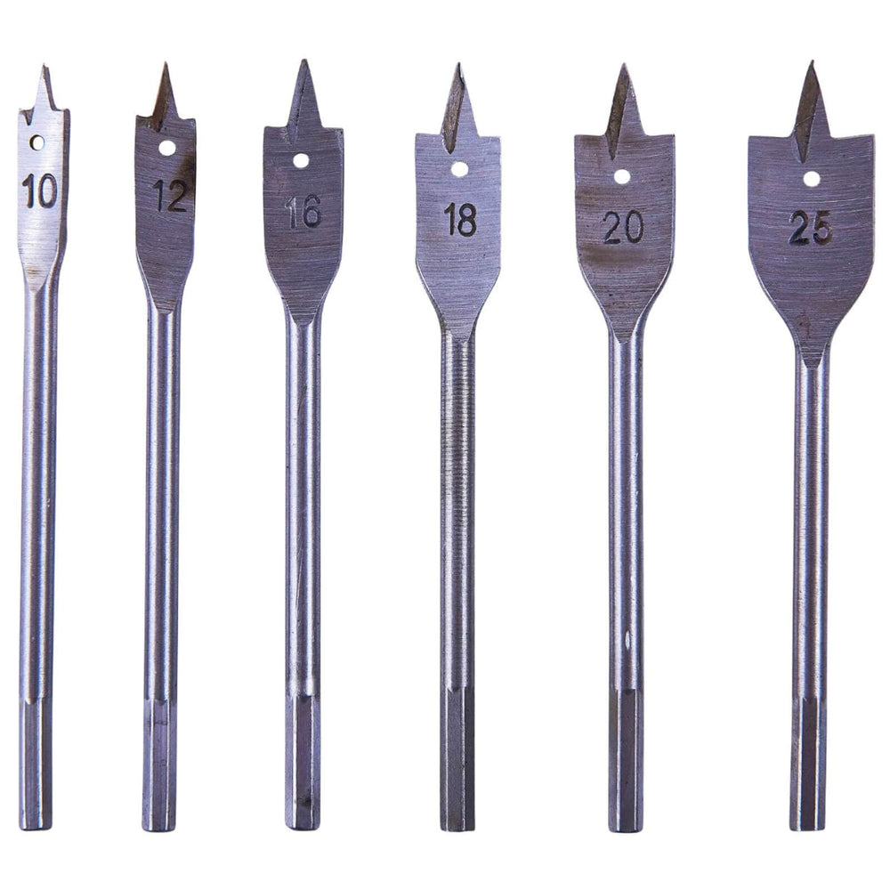 Amtech 6 Piece Flat Wood Drill Bit Set