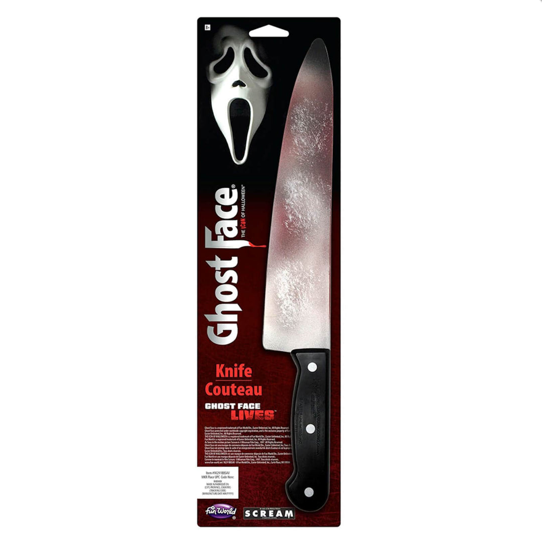 Scream Ghost Face Bloody Butcher Knife Plastic Blade Horror Prop