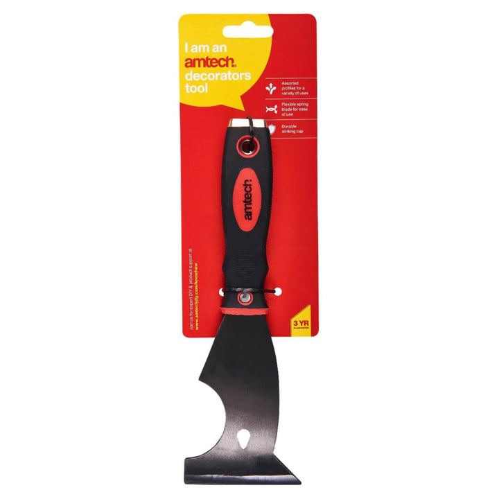 Amtech 6 in 1 Scraper Decorators Tool Soft Grip