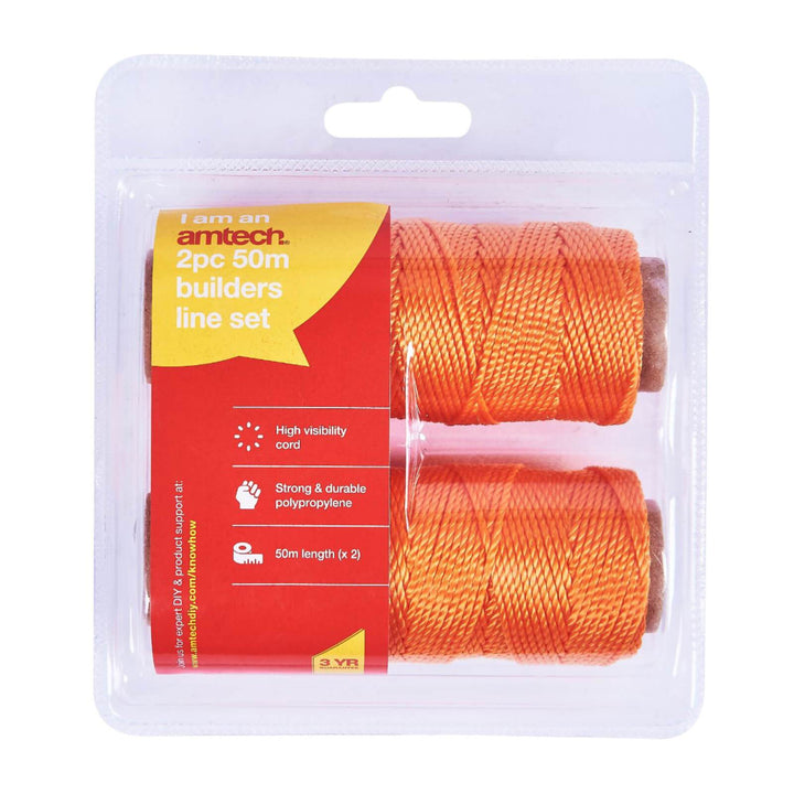 Amtech 2 Piece 50M Builders Line Set Multi Purpose