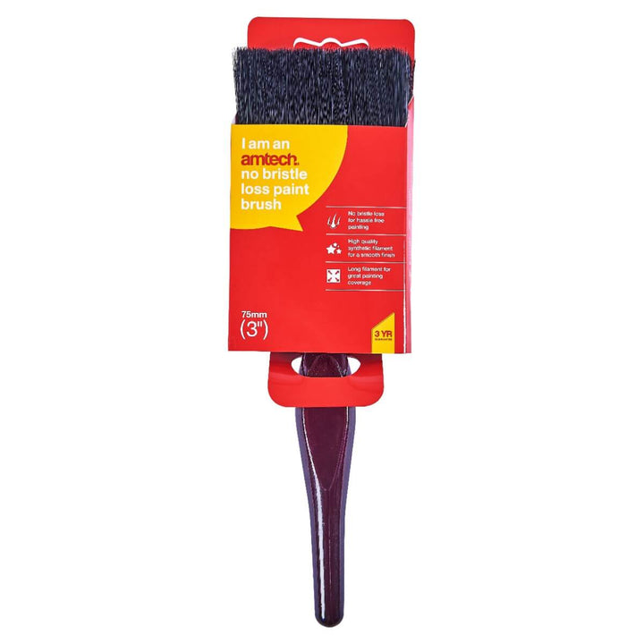 Amtech No Bristle Loss Paint Brush Classic Handle 3"