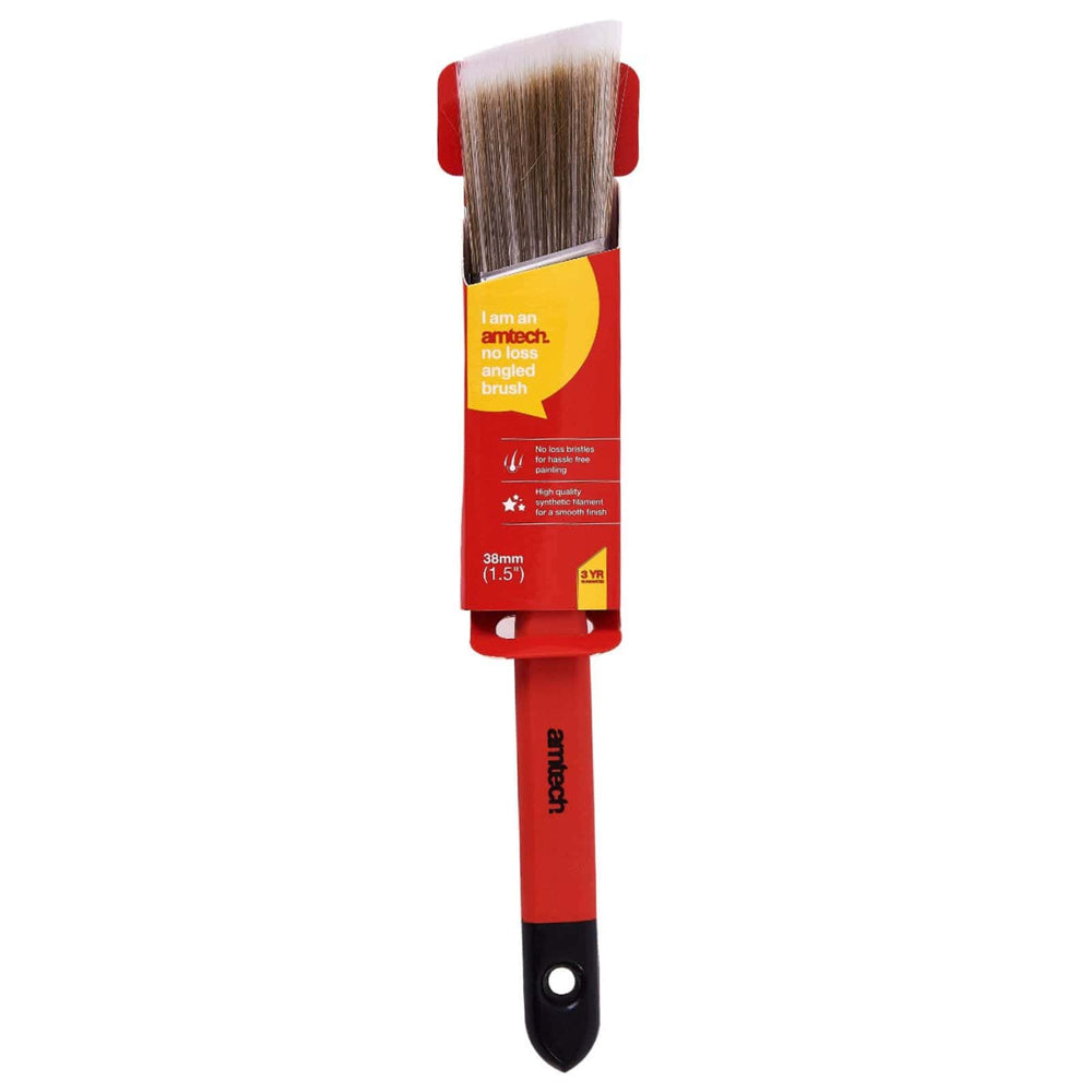 Amtech No Bristle Loss Angled Brush Soft Grip