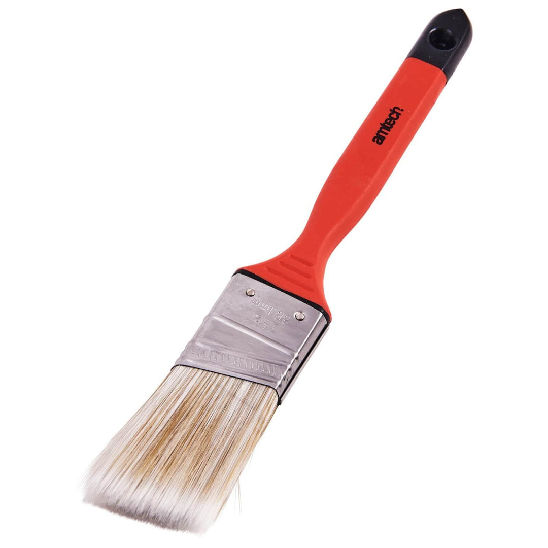 Amtech No Bristle Loss Angled Brush Soft Grip 38mm