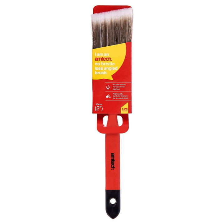 Amtech No Bristle Loss Angled Brush Soft Grip