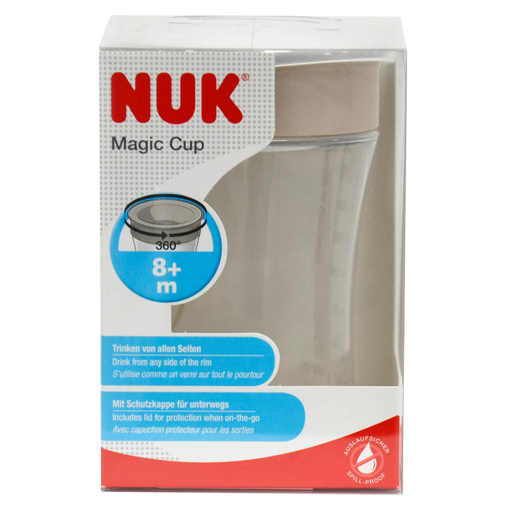 NUK Magic Cup 230ml Spillproof Lid Drinking Rim Air Vent Plain