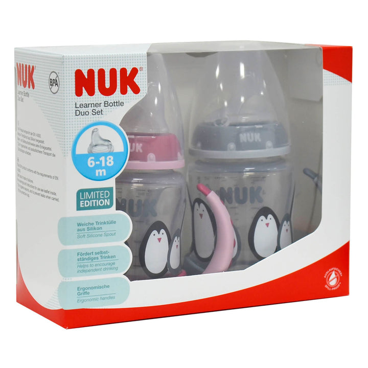 NUK Learner Bottle Duo Set Soft Spout 150ml Penguins Edition