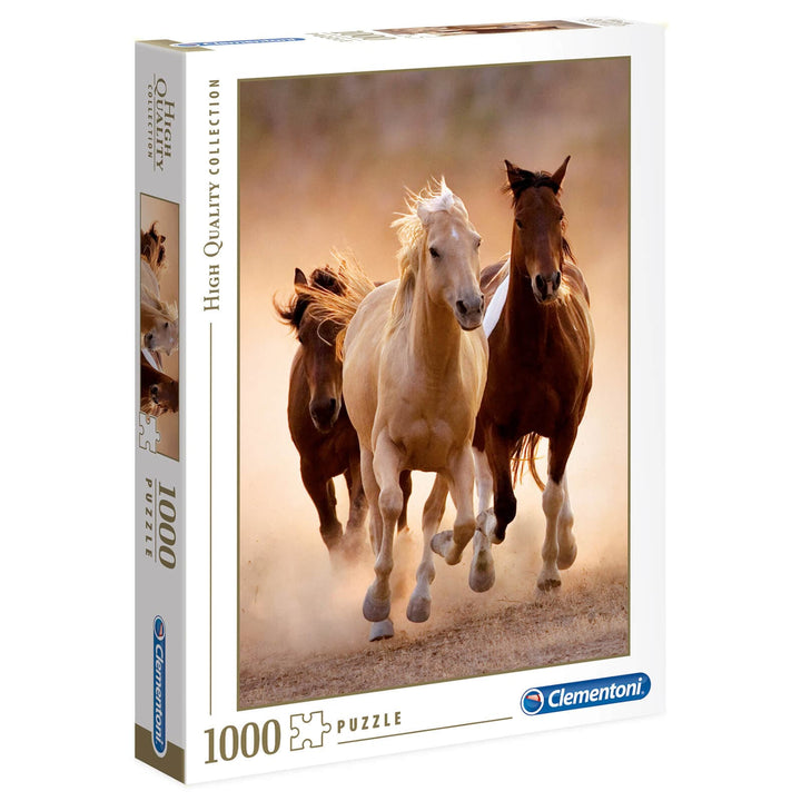 High Quality Collection Jigsaw Puzzle Clementoni 1000 Pieces Running Horses