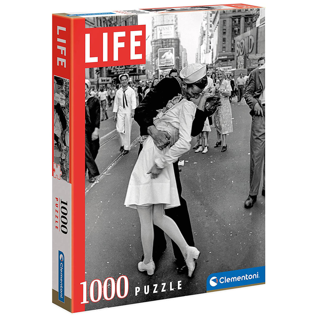 Life Magazine Cover Photo Jigsaw Puzzle Black White 1000 Pieces The Kiss