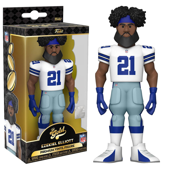 Funko Gold NFL American Football Player Vinyl Figure 13cm 5" Ezekiel Elliott - White