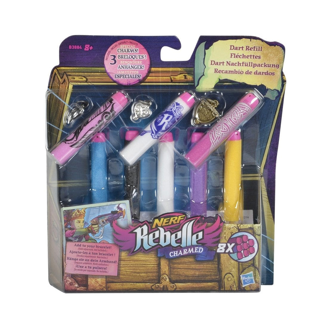 Nerf Rebelle Charmed Dart Refill 8 Pack Outdoor Jewelry Toy