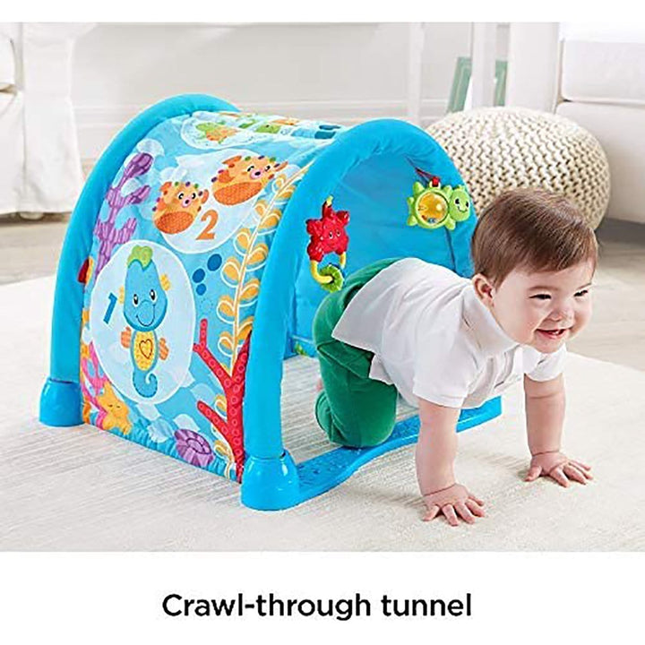 Fisher Price Kick Crawl Musical Seahorse Gym Tunnel Light Up