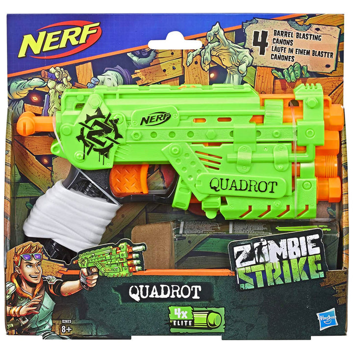 Nerf Zombie Strike Quadrot 4 Barrel Elite Dart Blaster 23cm