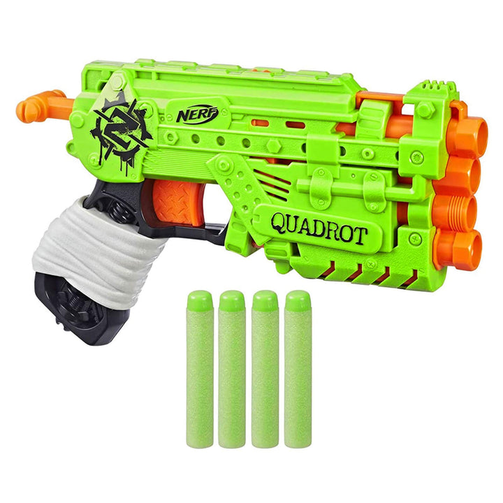 Nerf Zombie Strike Quadrot 4 Barrel Elite Dart Blaster 23cm