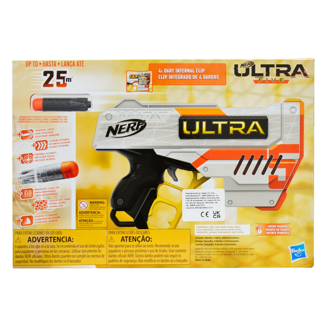 Nerf Ultra Five Dart Blaster Multiple Shot To 25m Outdoor Toy