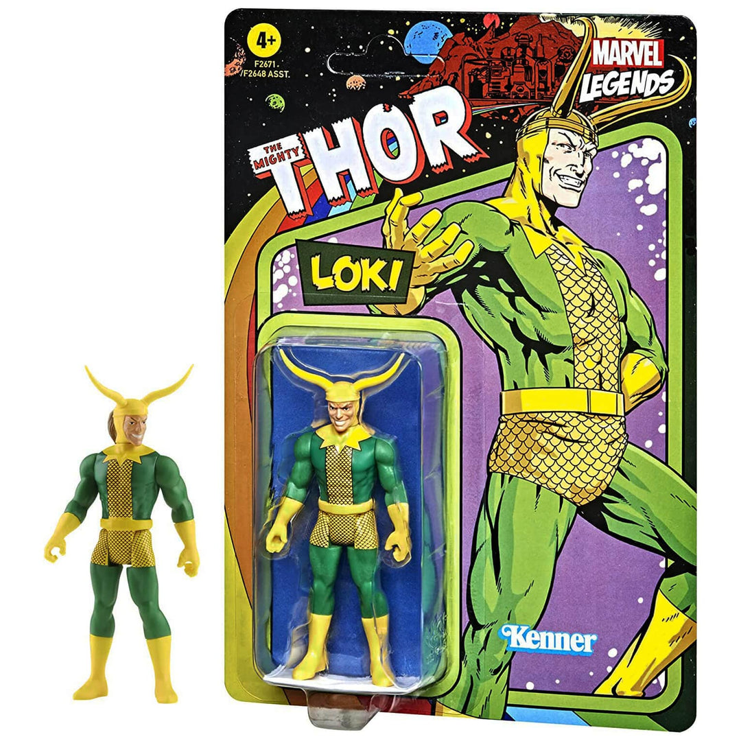 Marvel Legends Retro Action Figure Collectible Thor Loki