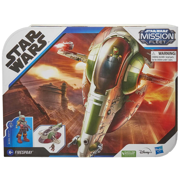 Star Wars Mission Fleet Firespray Starship Boba Fett Figure Set