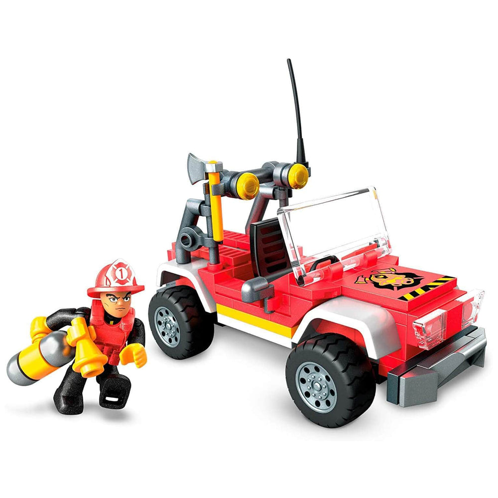 Mega Construx Fire Rescue Unit Fireman Building Set 114 Pieces