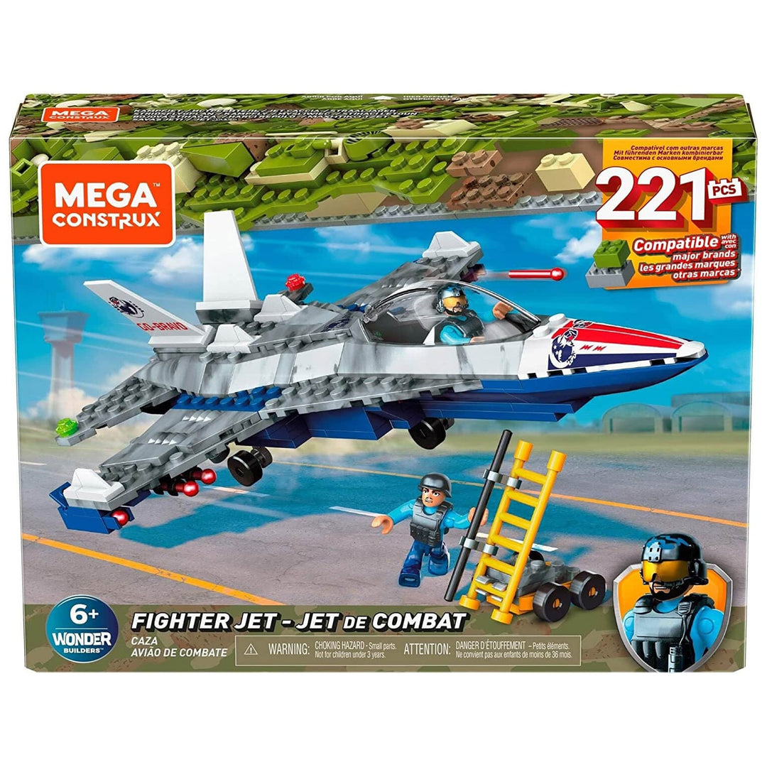 Mega Construx Fighter Jet Building Set Plane 221 Pieces Age 6+