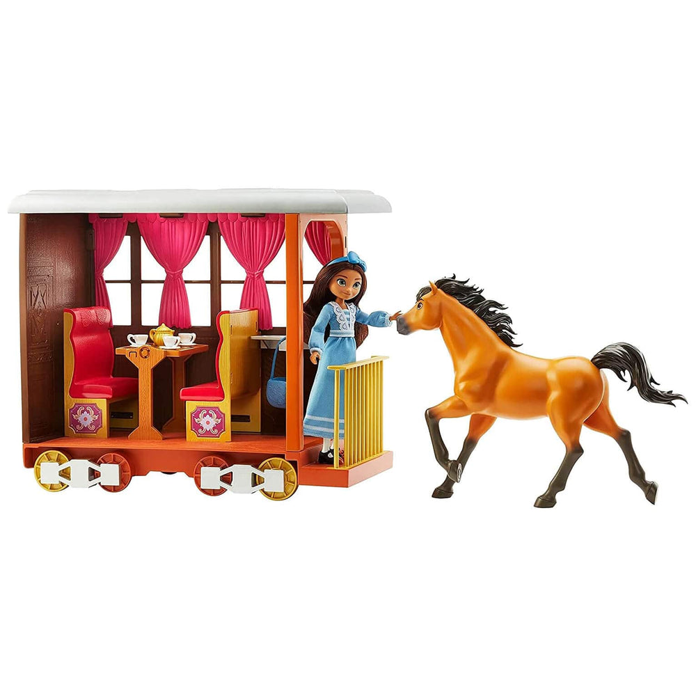 Spirit Untamed Lucky's Train Home Playset Carriage Doll Horse