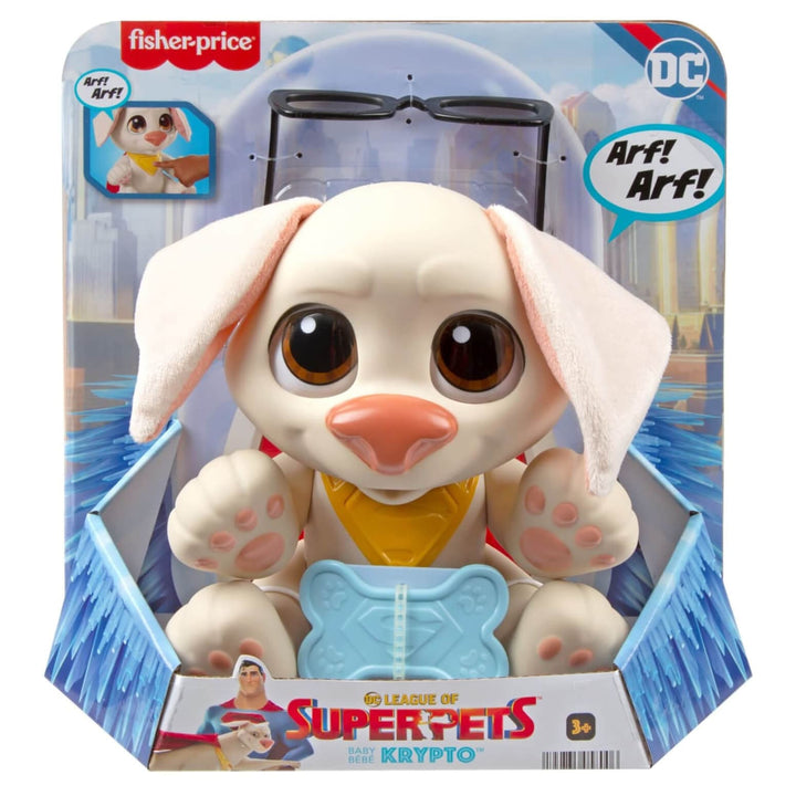 DC Super Pets Baby Krypto Interactive Puppy Sounds Music 20cm