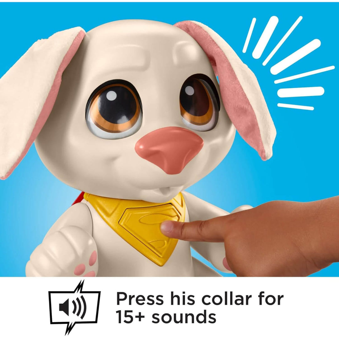 DC Super Pets Baby Krypto Interactive Puppy Sounds Music 20cm