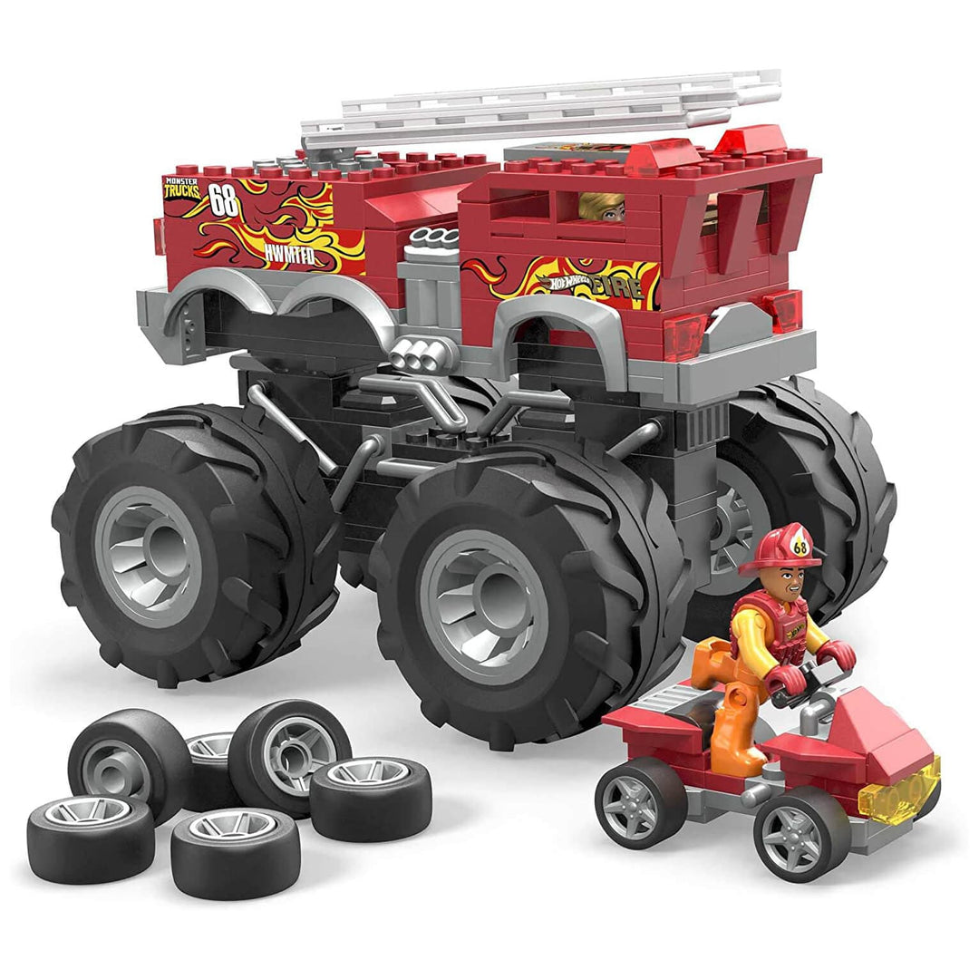 Mega Hot Wheels Monster Trucks 5 Alarm Fire Truck 284 Pieces