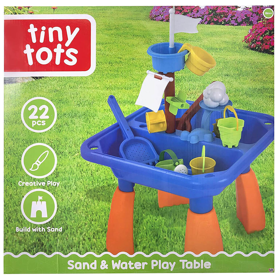 Sand & Water Play Table 22 Pieces Tiny Tots Build Outdoor Toy