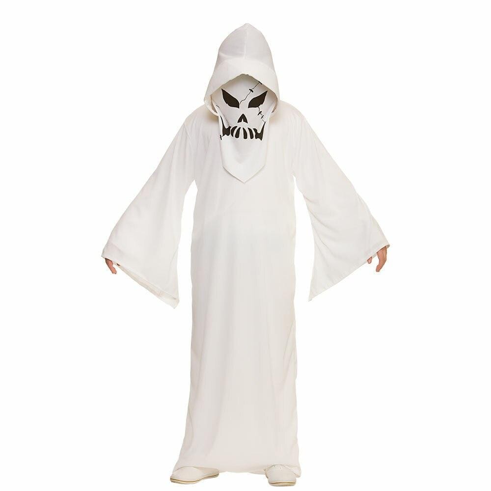 Ghastly Ghost Childs Fancy Dress Costume White Halloween M