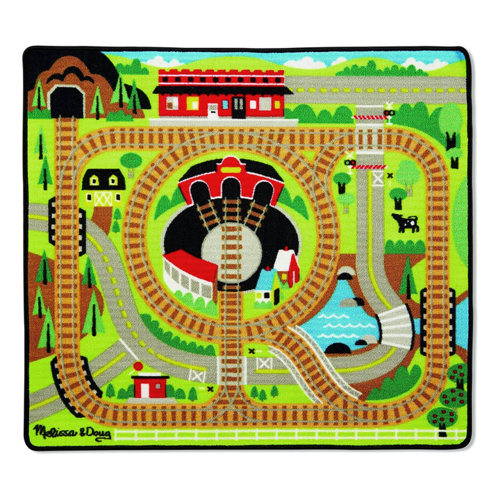 Melissa & Doug Large Activity Rug Play Mat With Accessories 100cm Train