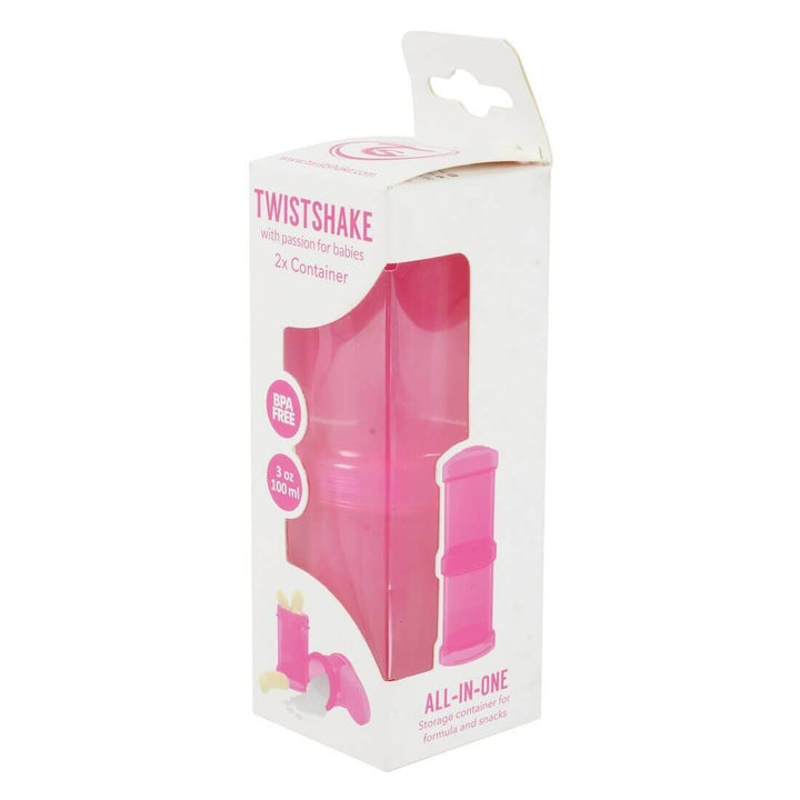 Twistshake 2 x 3oz 100ml Snack & Formula Containers Pink