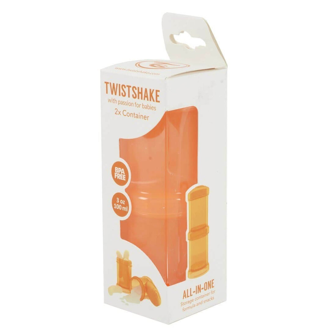 Twistshake 2 x 3oz 100ml Snack & Formula Containers Orange