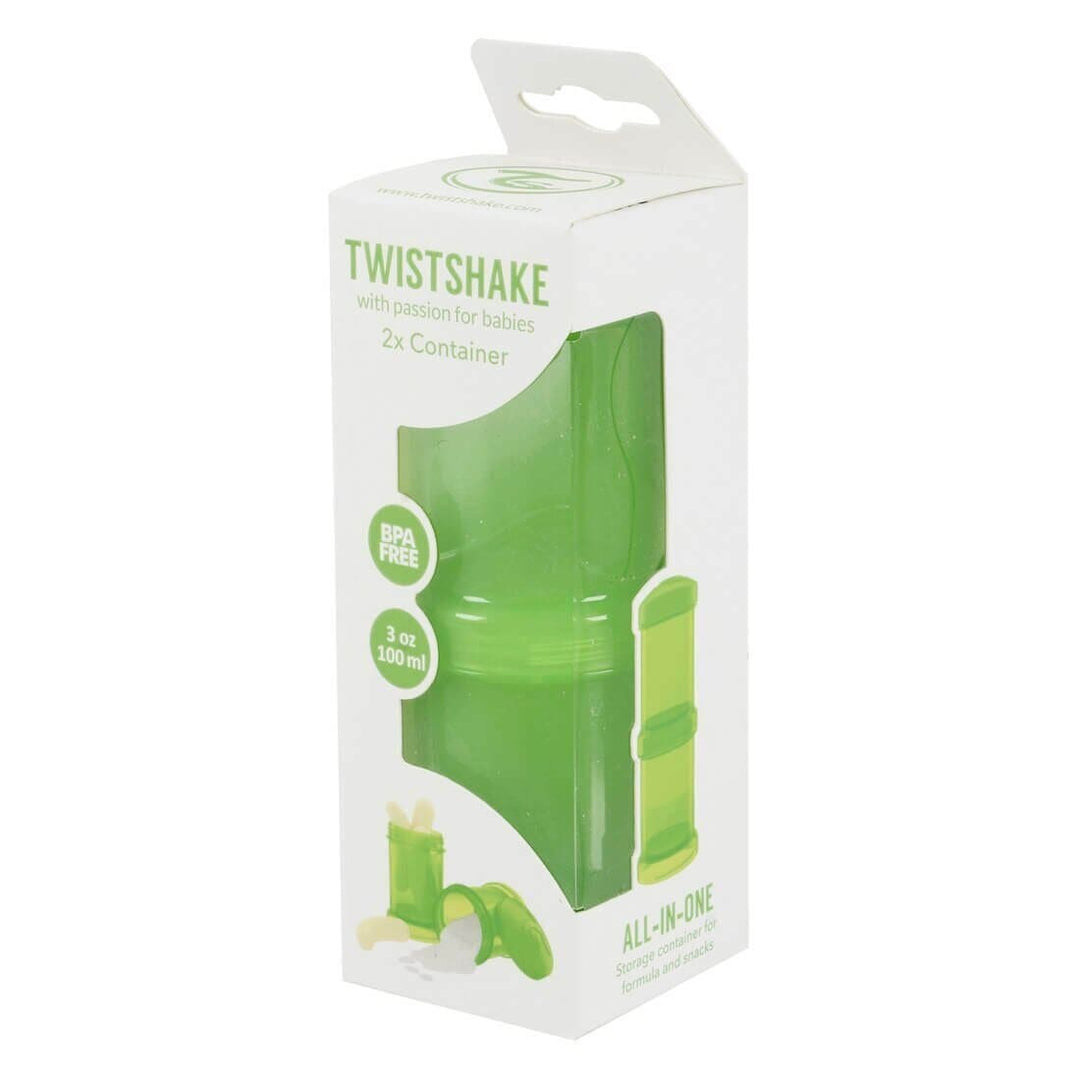 Twistshake 2 x 3oz 100ml Snack & Formula Containers Green