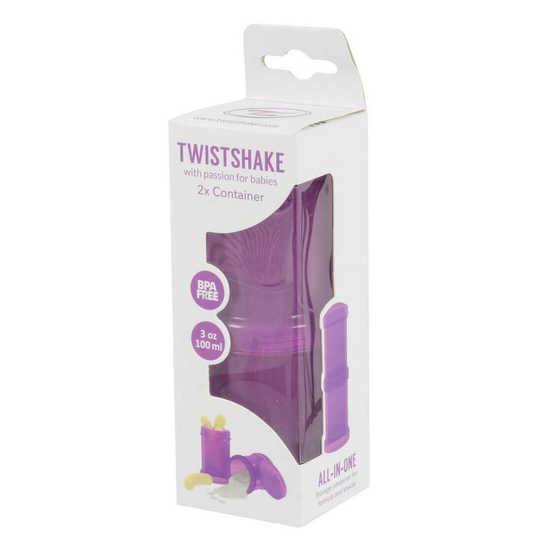 Twistshake 2 x 3oz 100ml Snack & Formula Containers Purple