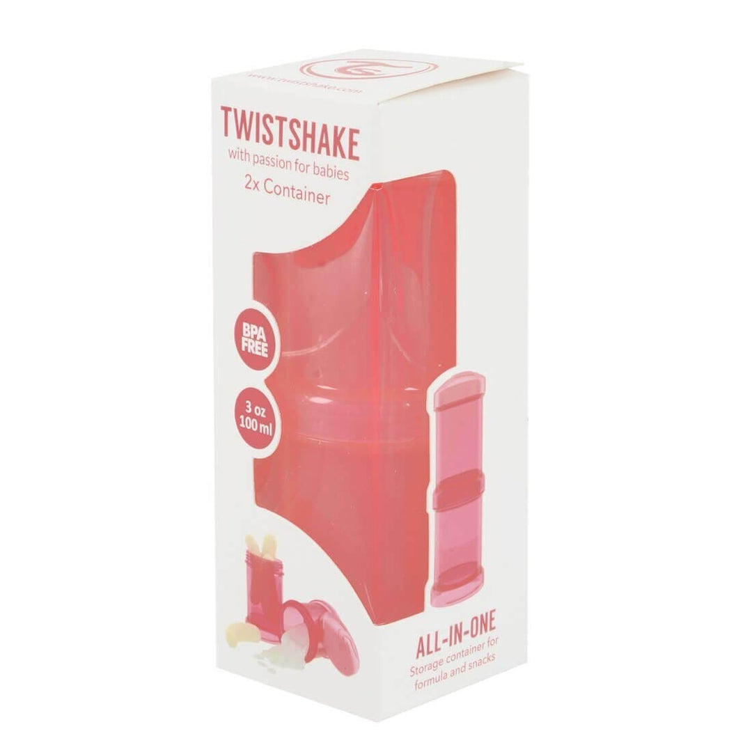 Twistshake 2 x 3oz 100ml Snack & Formula Containers Peach