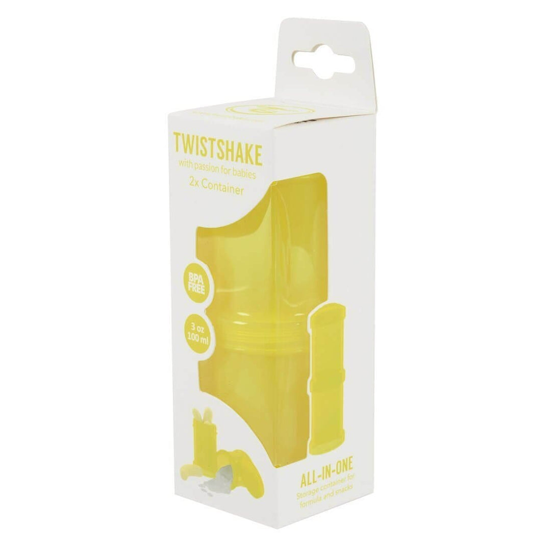 Twistshake 2 x 3oz 100ml Snack & Formula Containers Yellow