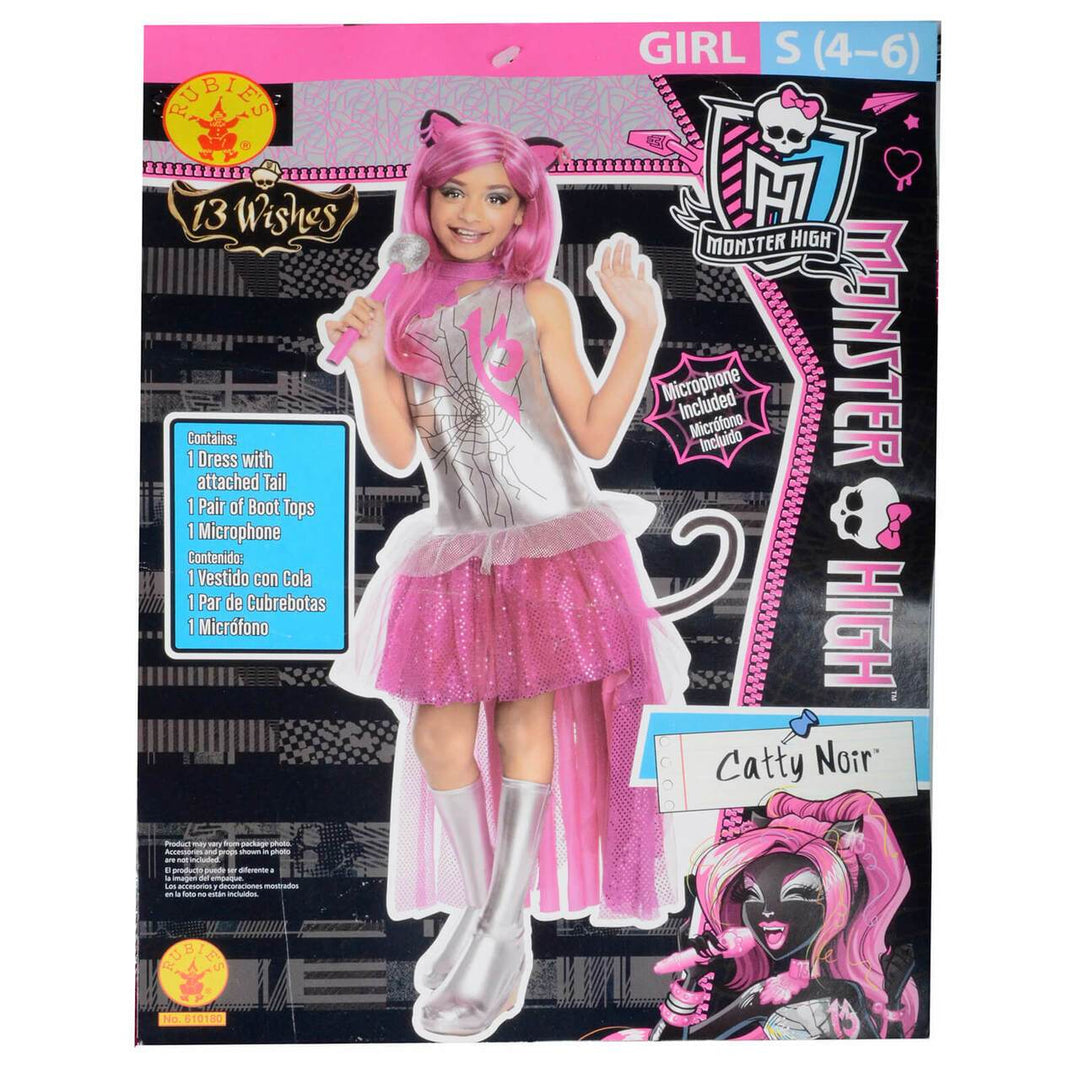 Monster High Kids Fancy Dress Costume Girls Character Catty Noir / S