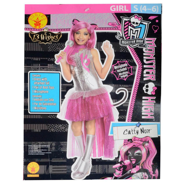 Monster High Kids Fancy Dress Costume Girls Character Catty Noir / S