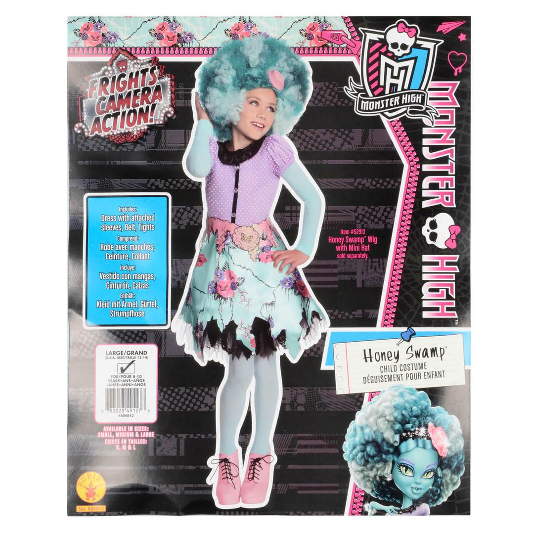 Monster High Kids Fancy Dress Costume Girls Character Honey Swamp / L