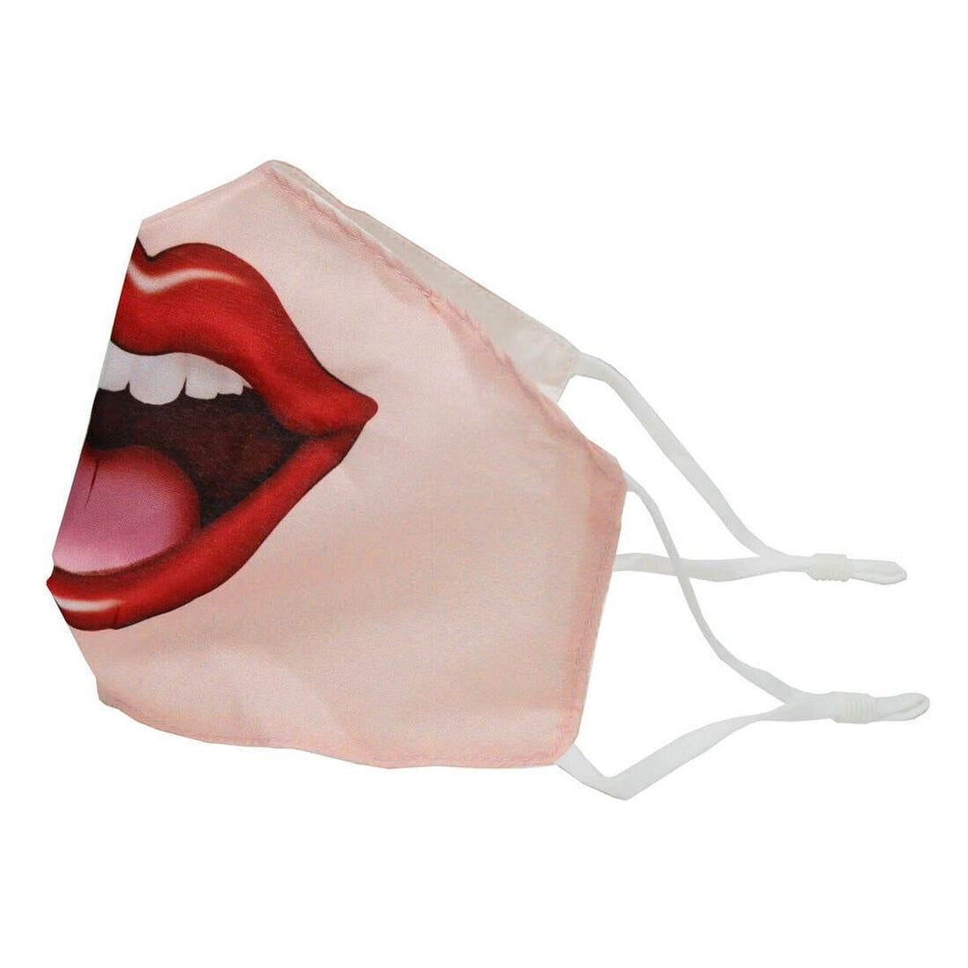 Adults Cotton Lined Face Mask Printed Adjustable Reusable Open Mouth