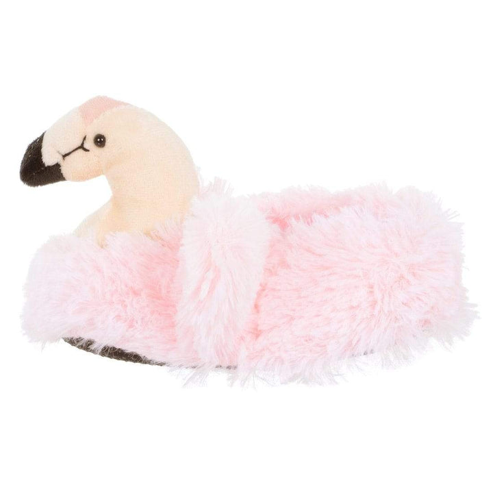 Kids Flamingo Slippers Pink Fleece Non Slip One Size