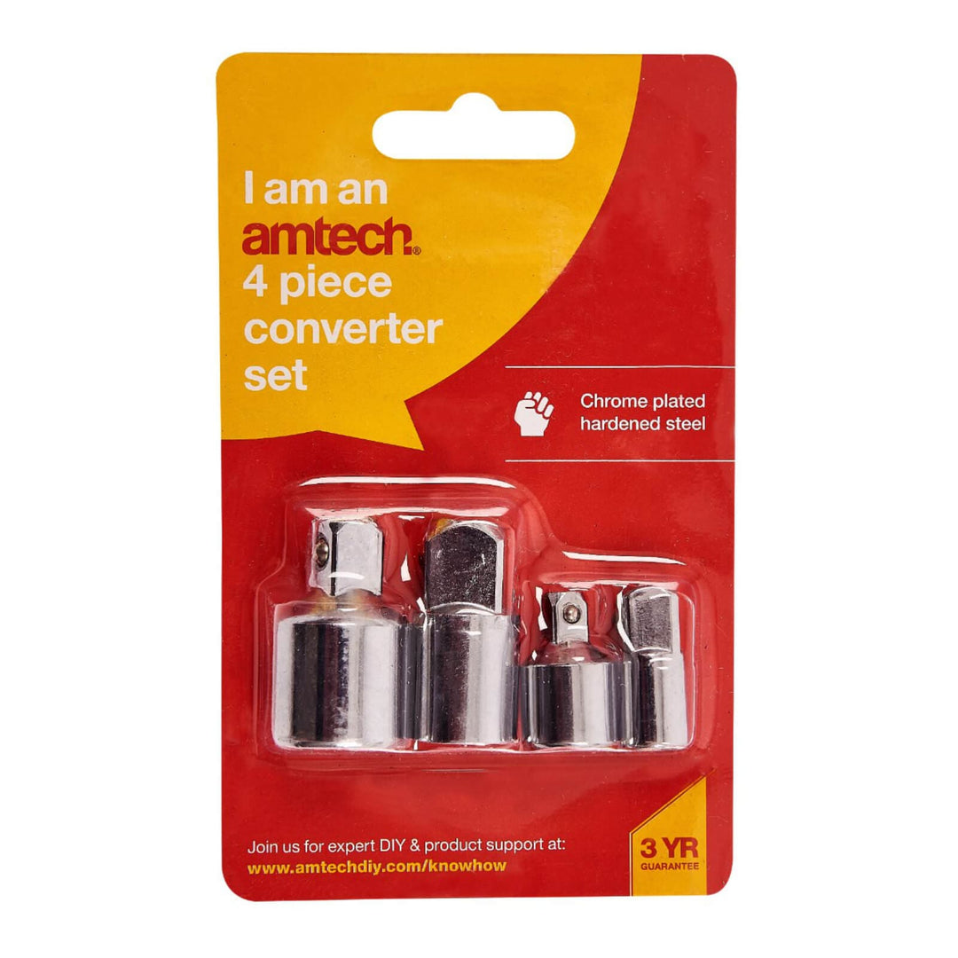 Amtech 4 Piece Converter Set Chrome Plated