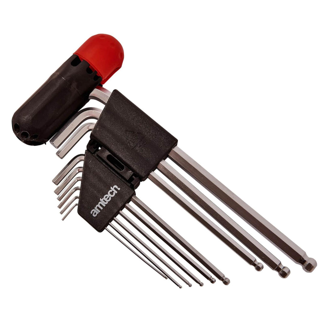 Amtech 9 Piece Ball End Hex Key Set Extra Long