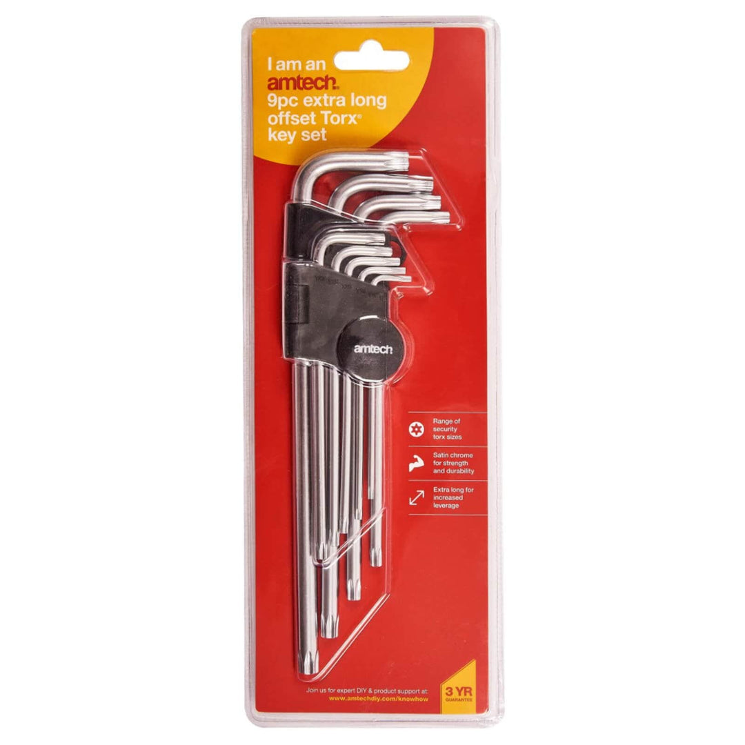 Amtech Extra Long Offset Torx Key Set 9 Piece