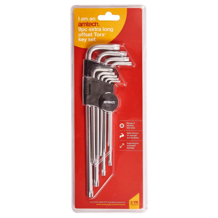 Amtech Extra Long Offset Torx Key Set 9 Piece