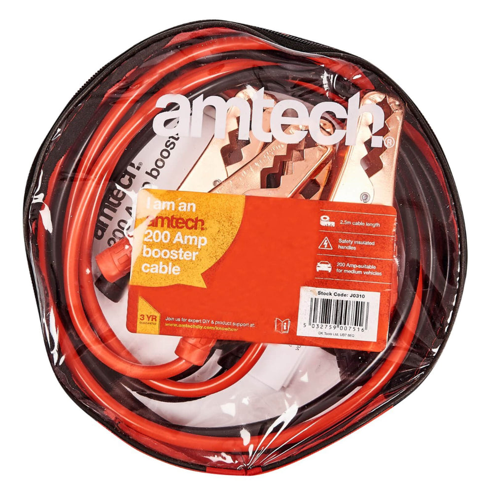 Amtech Booster Cable Jump Leads 200/500 Amp